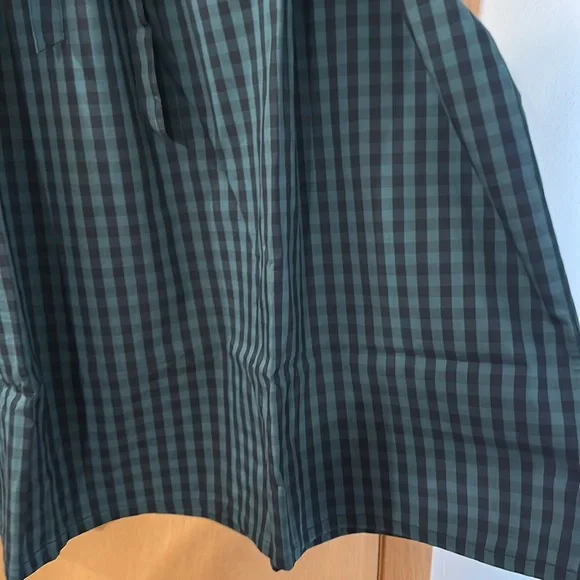 Draper James RSVP Paperbag Waist Plaid Tie Waist Skirt Black Green Plus Size 3X - Picture 7 of 14